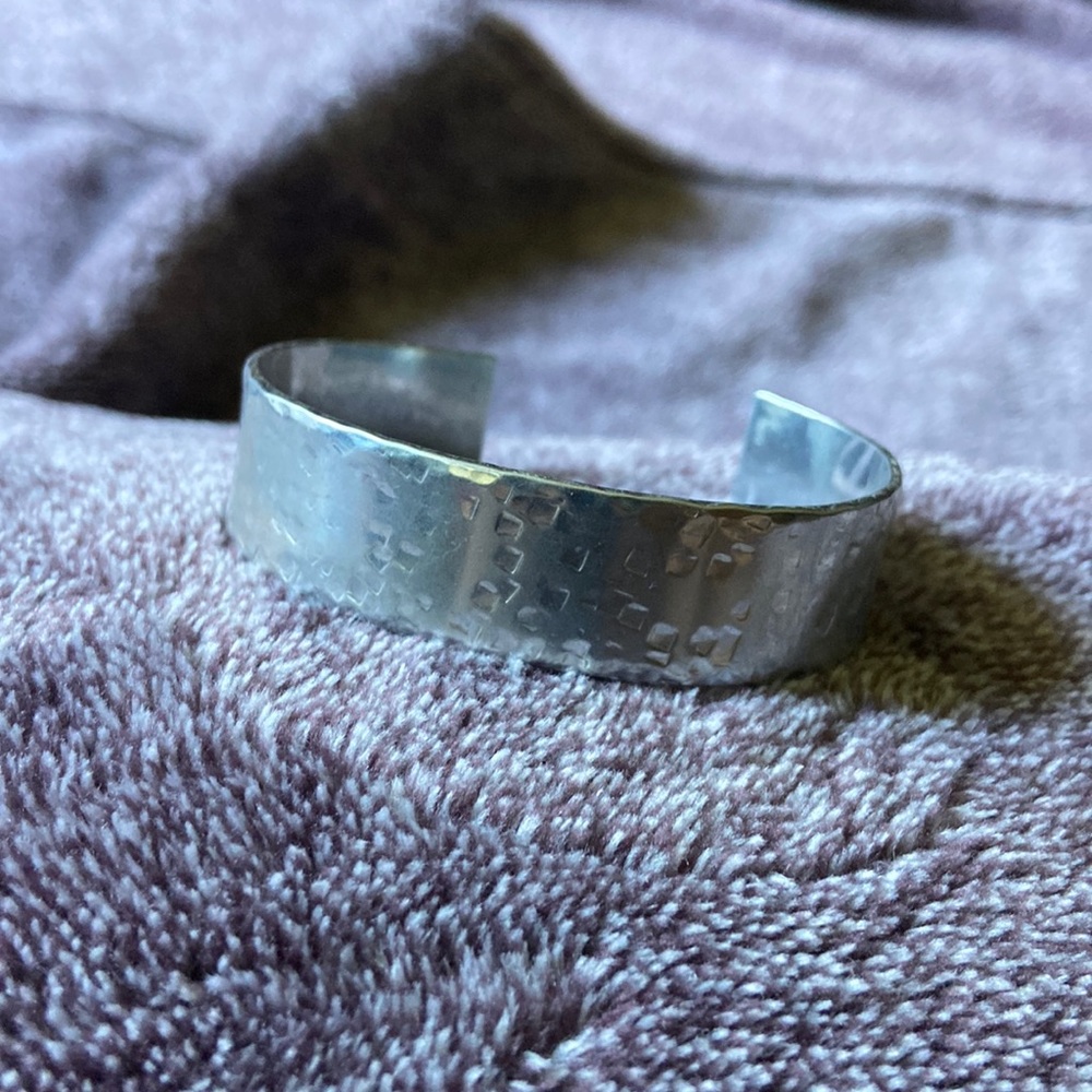 Silver cuff bracelet